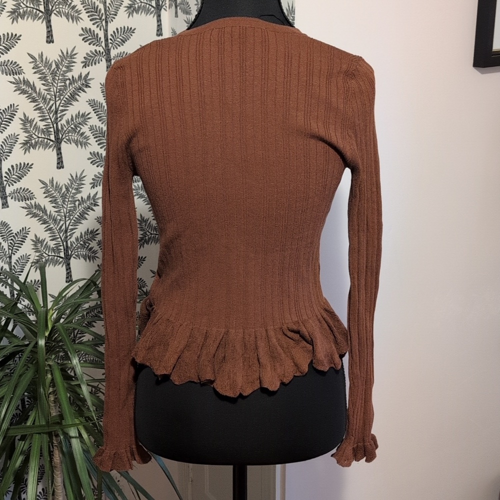 Zara Brown Ribbed Knitwear - Picture 8 of 8